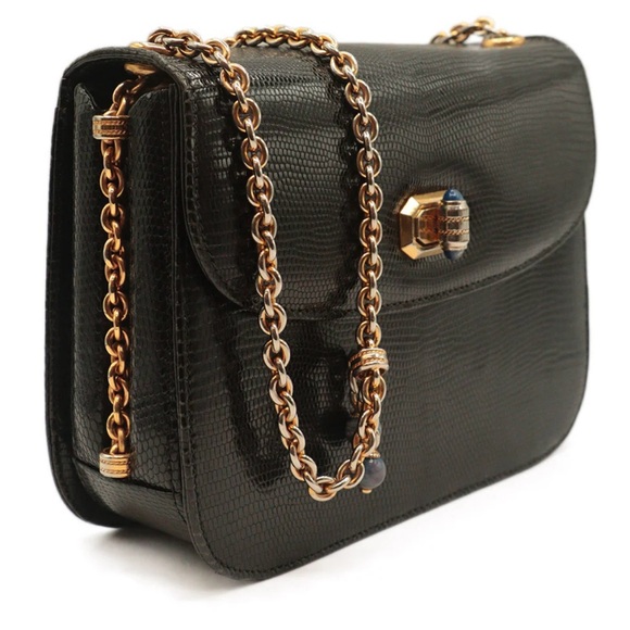 Gucci Handbags - Collectable Vintage Lizard Skin Gucci Shoulder Bag